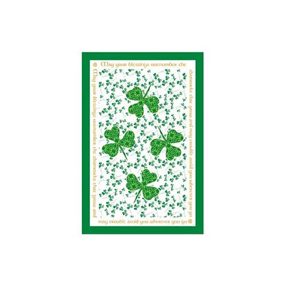 Celtic Blessing Shamrock Tea Towel