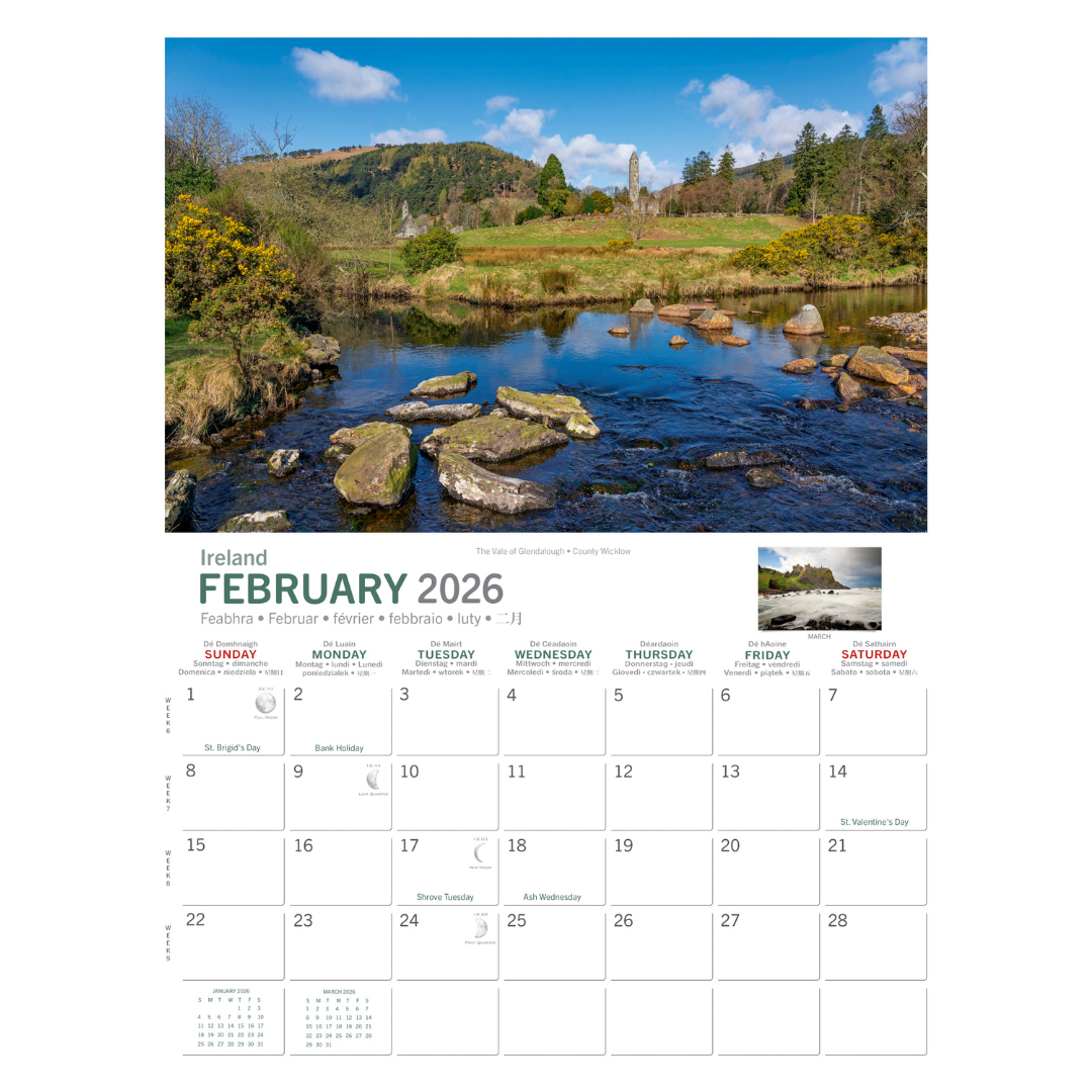 Real Ireland A4 Calendar 2026 