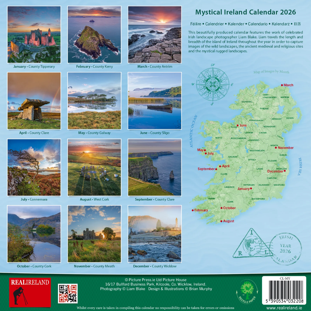 Mystical Ireland A5 Calendar 2026