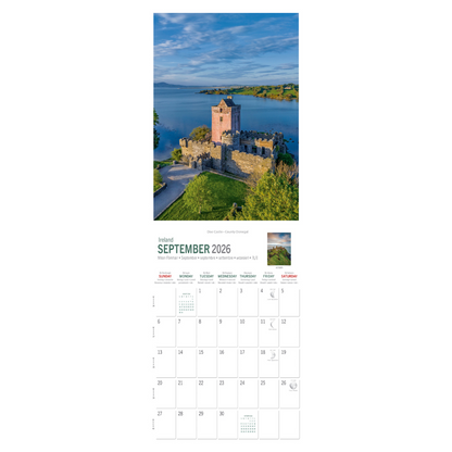 Irish Castles Slim Calendar 2026
