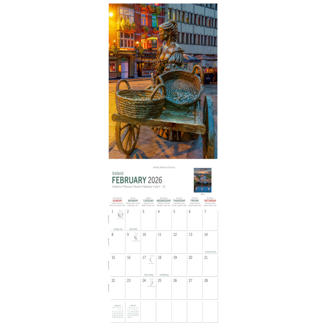 Dublin Slim Calendar 2026 