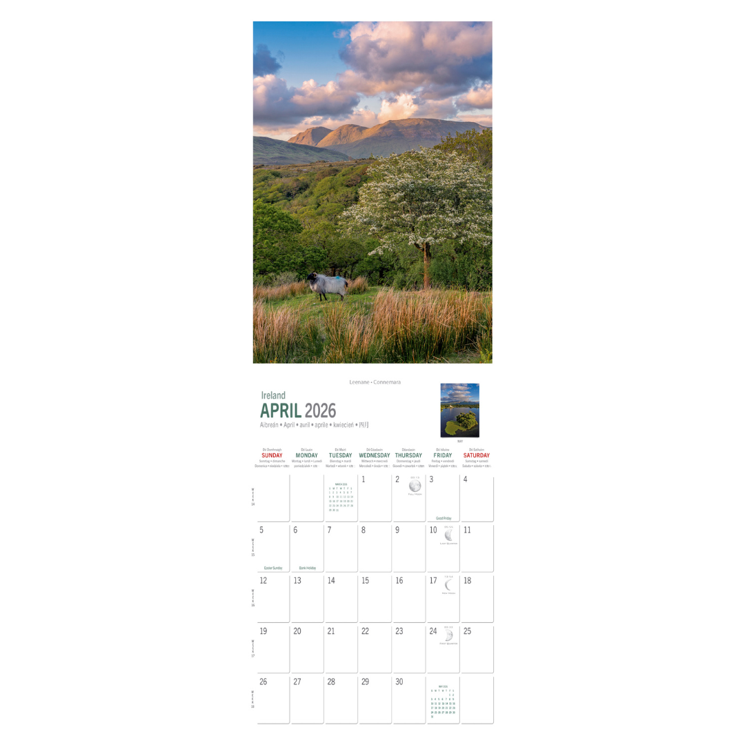 Scenic Ireland Slim Calendar 2026 