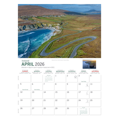 A4 Wild Atlantic Way Wall Calendar 2026