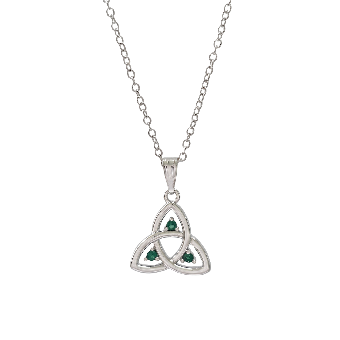 Platinum Stone Trinity Pendant
