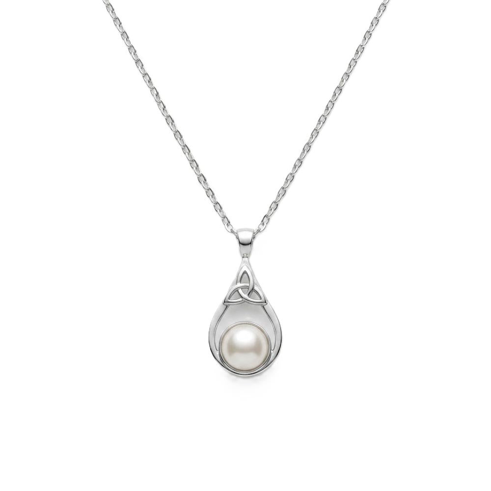 Platinum Trinity & Pearl Pendant
