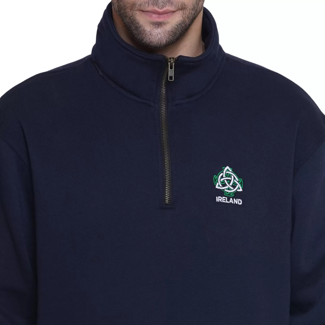 Men's Celtic Quarter-zip Sweatshirt Navy 