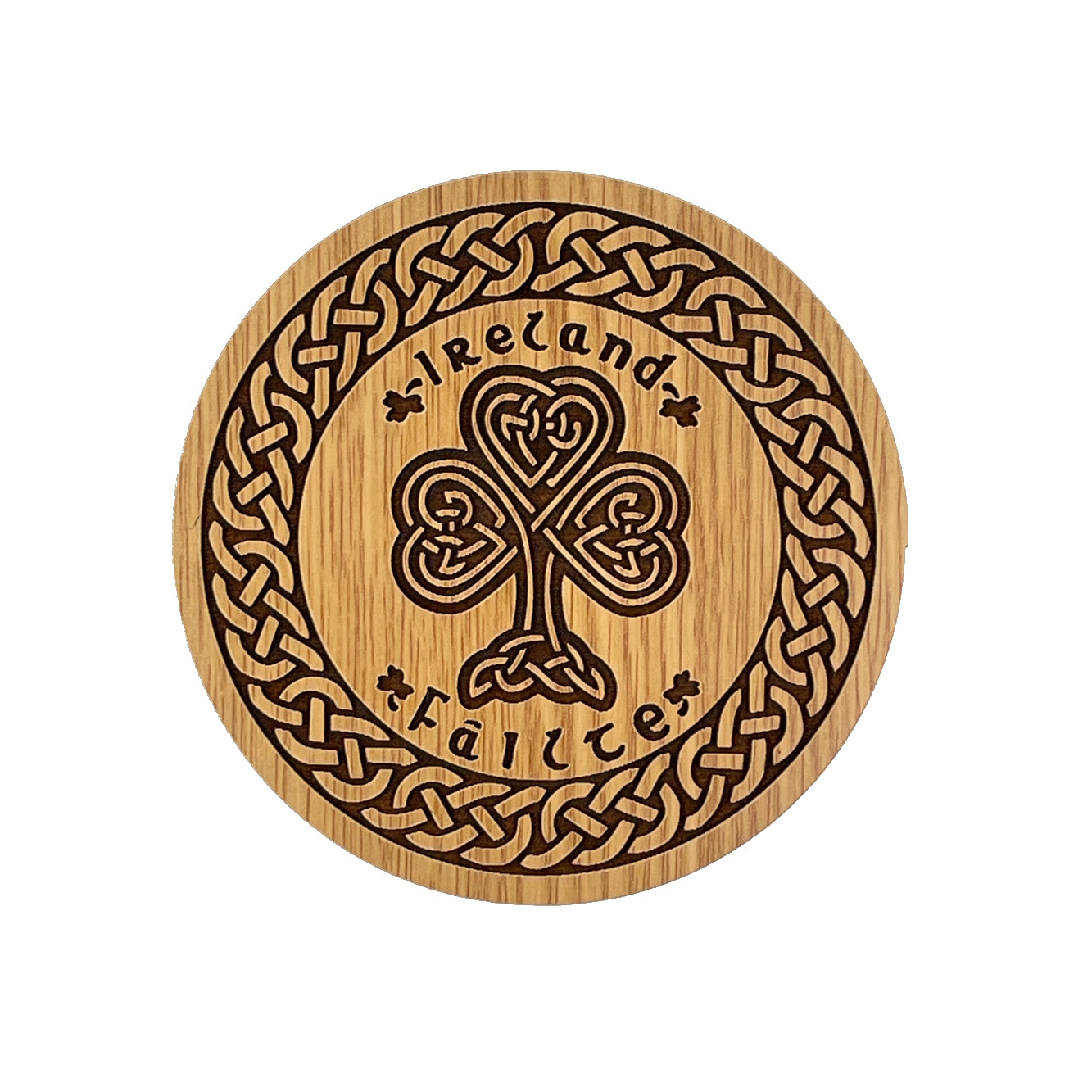 Celtic Wooden Coaster Shamrock