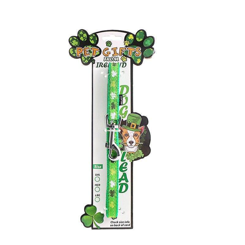 Shamrock Designed Green Dog Lead 15cm In Size