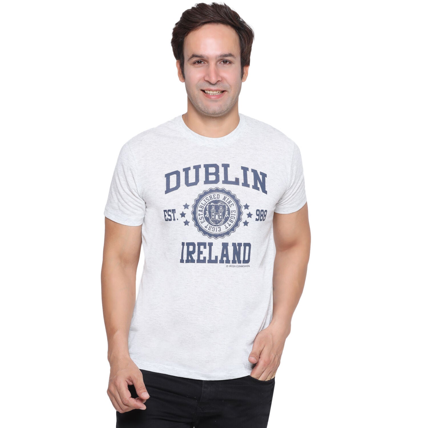 Men's Dublin Stamps T-Shirt Grey