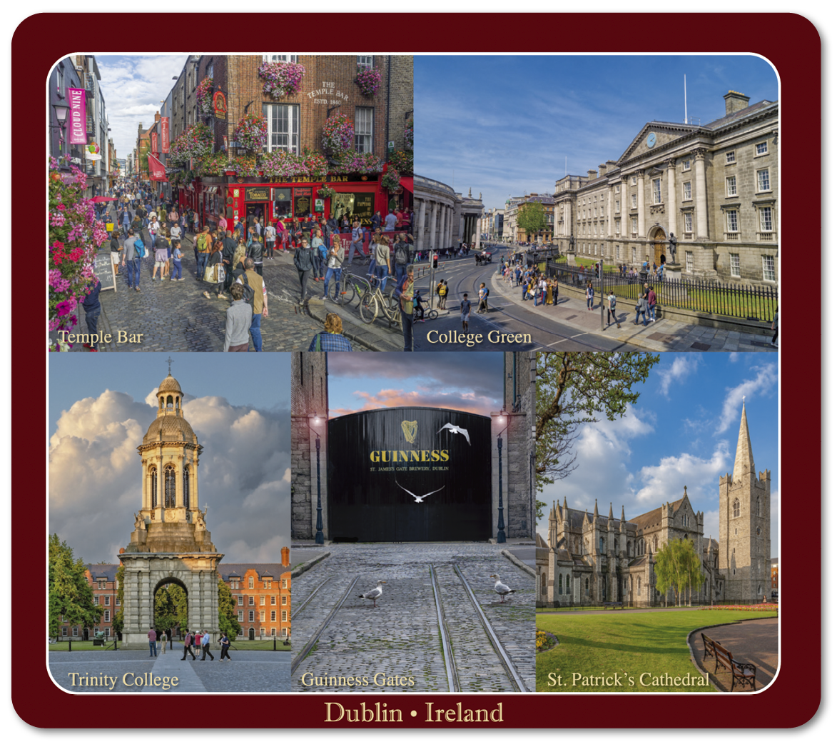 Dublin City Image Table Coasters 