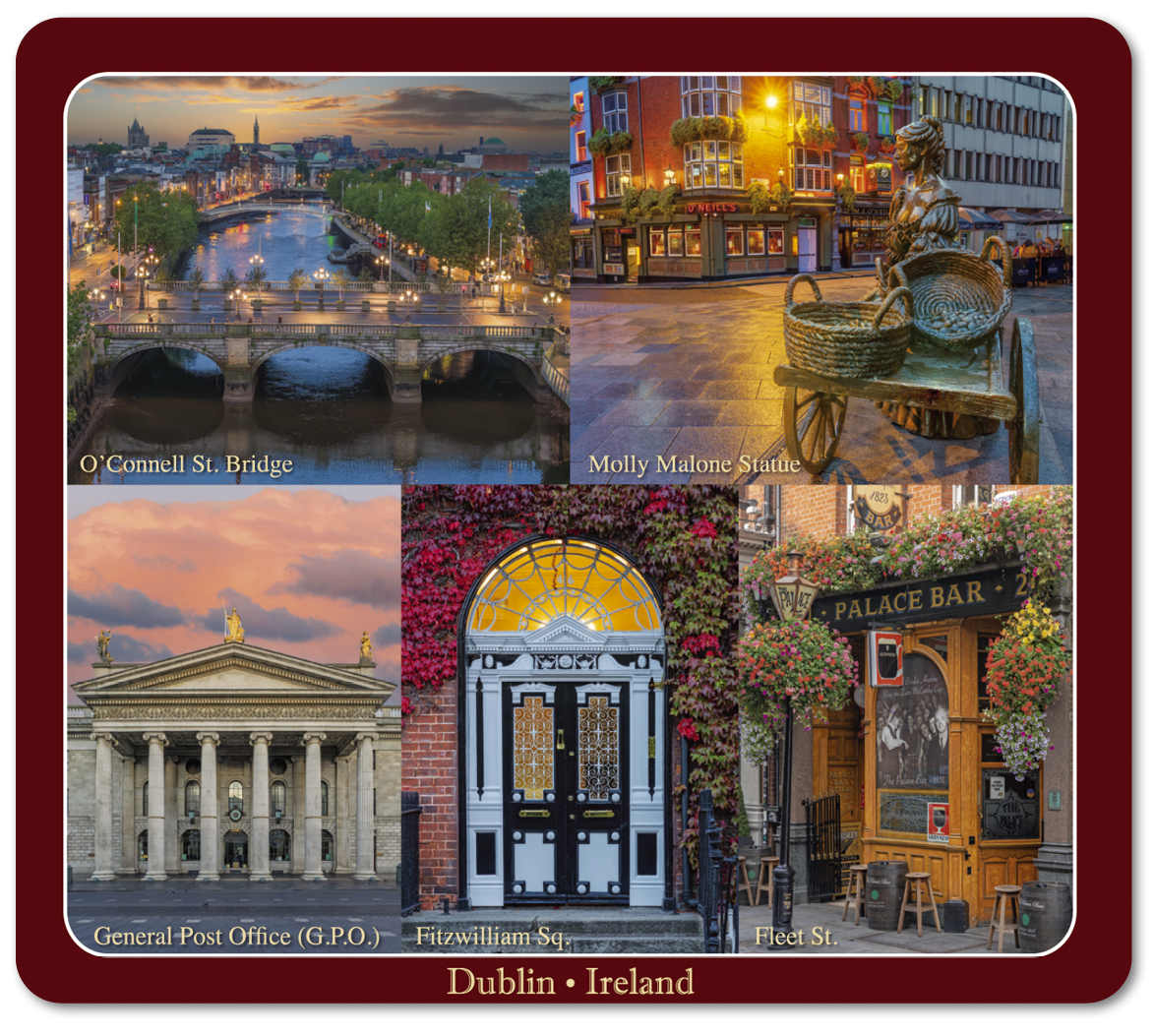 Dublin City Image Table Coasters