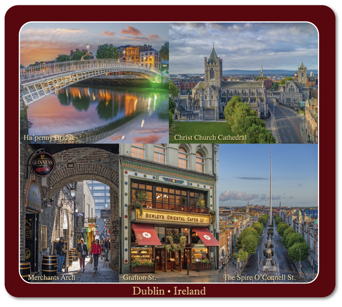 Dublin City Image Table Coasters