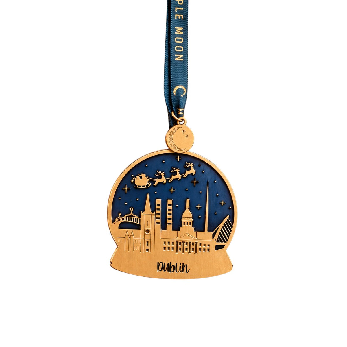 Dublin Globe Gold Christmas Decoration