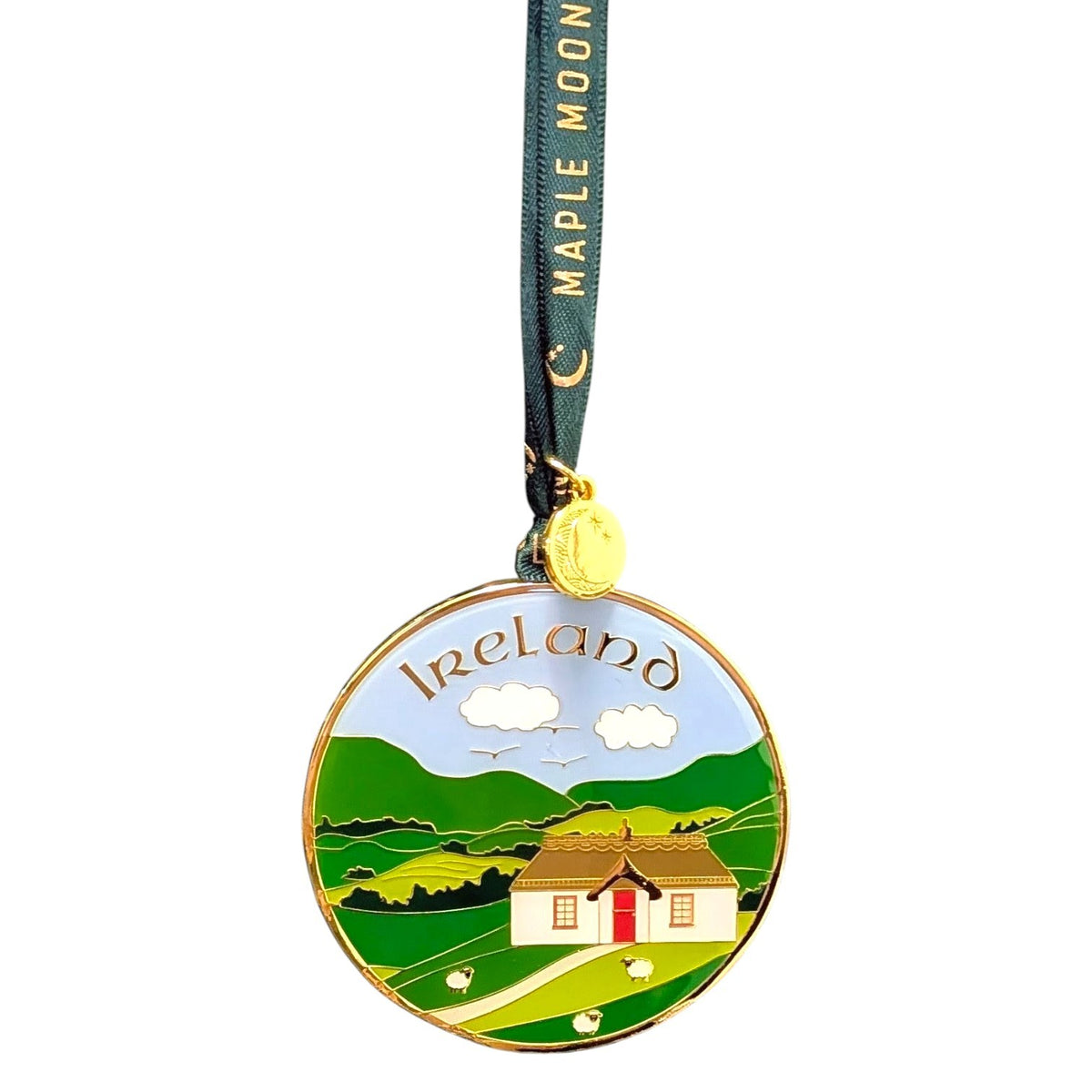 Ireland Cottage Gold Christmas Decoration 