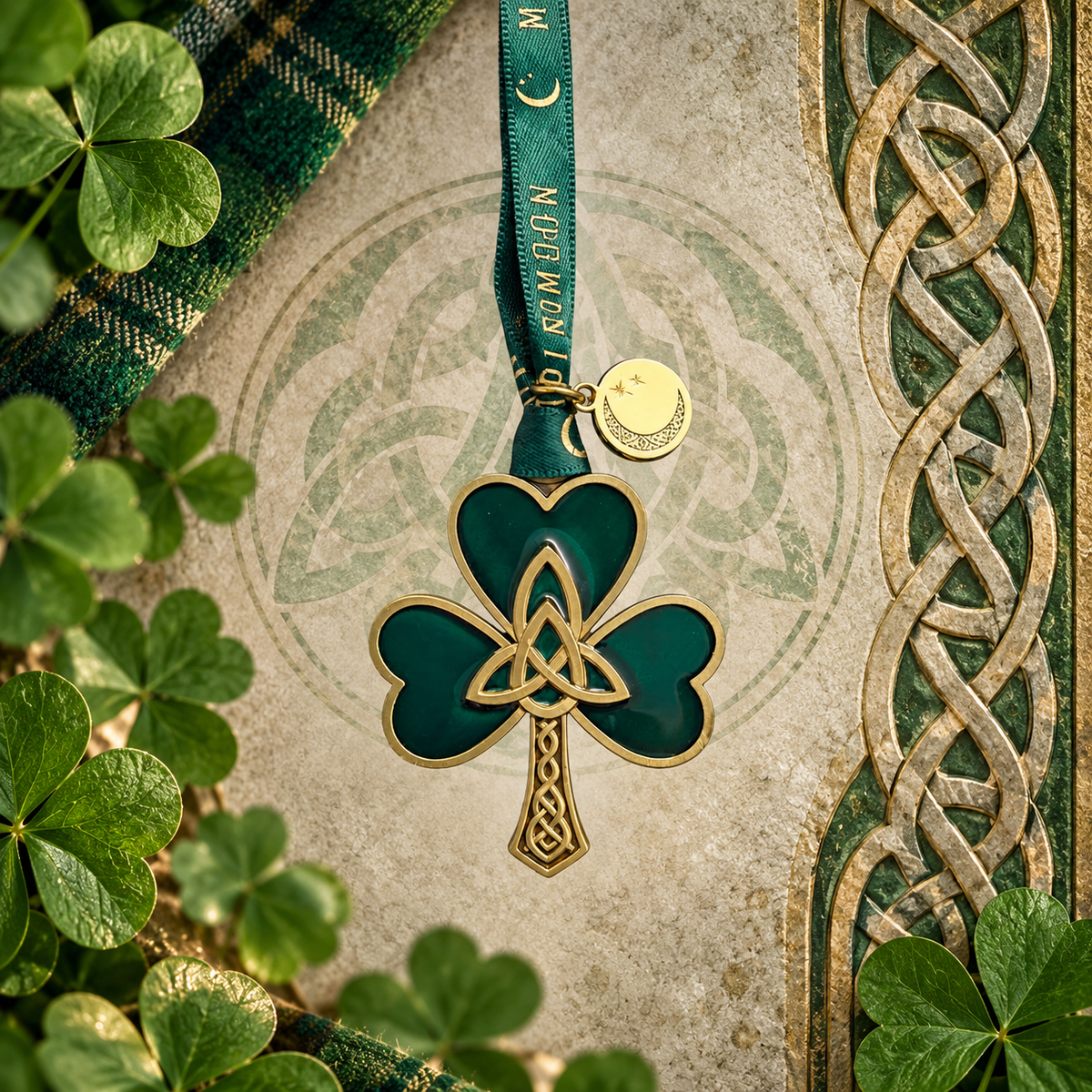 Shamrock Gold Hanging Christmas Decoration