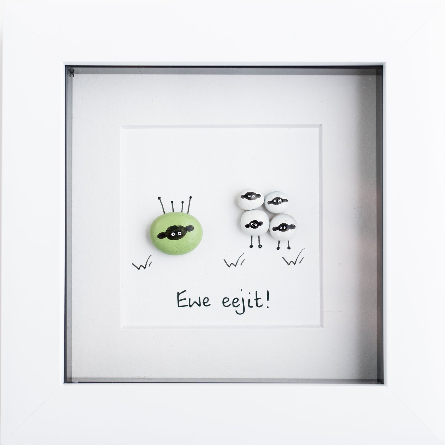 Ewe Eejit Pebble Art Print
