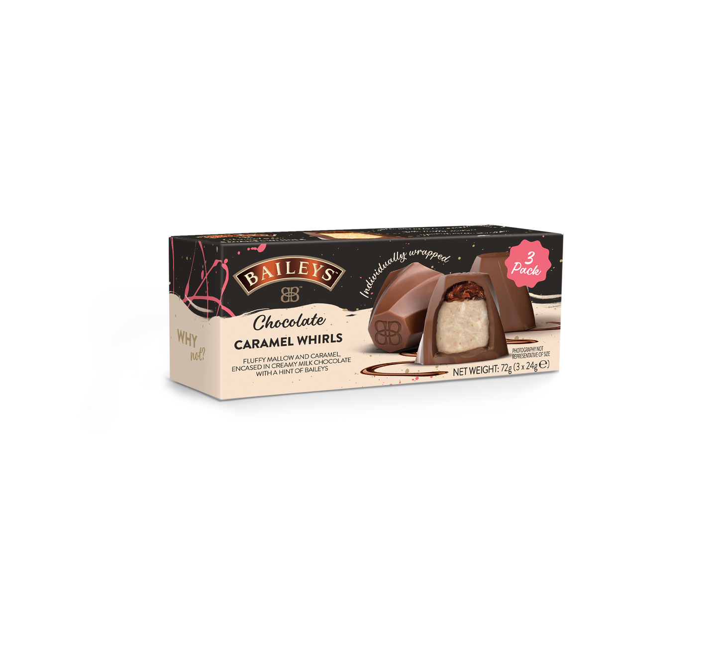 Baileys Milk Chocolate Caramel Whirls 3 Pack