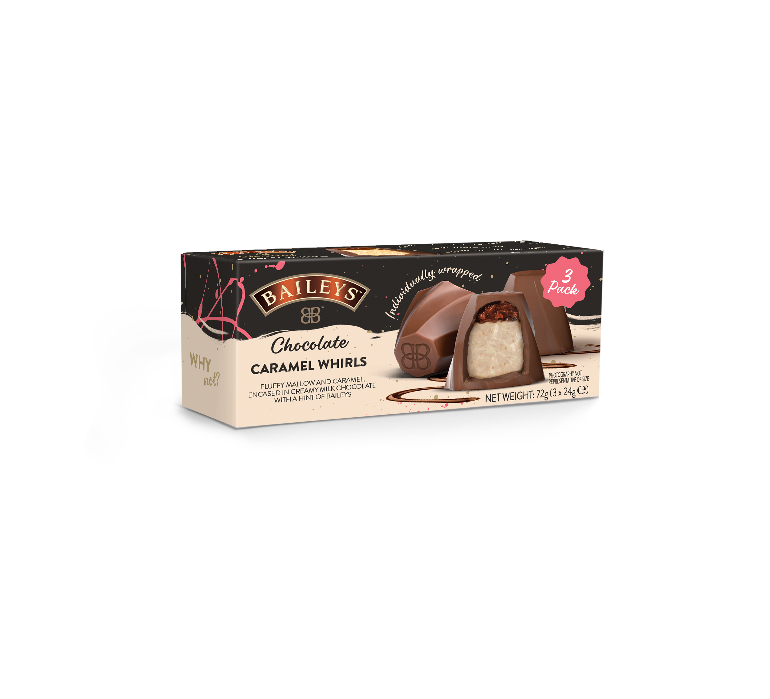 Baileys Milk Chocolate Caramel Whirls 3 Pack