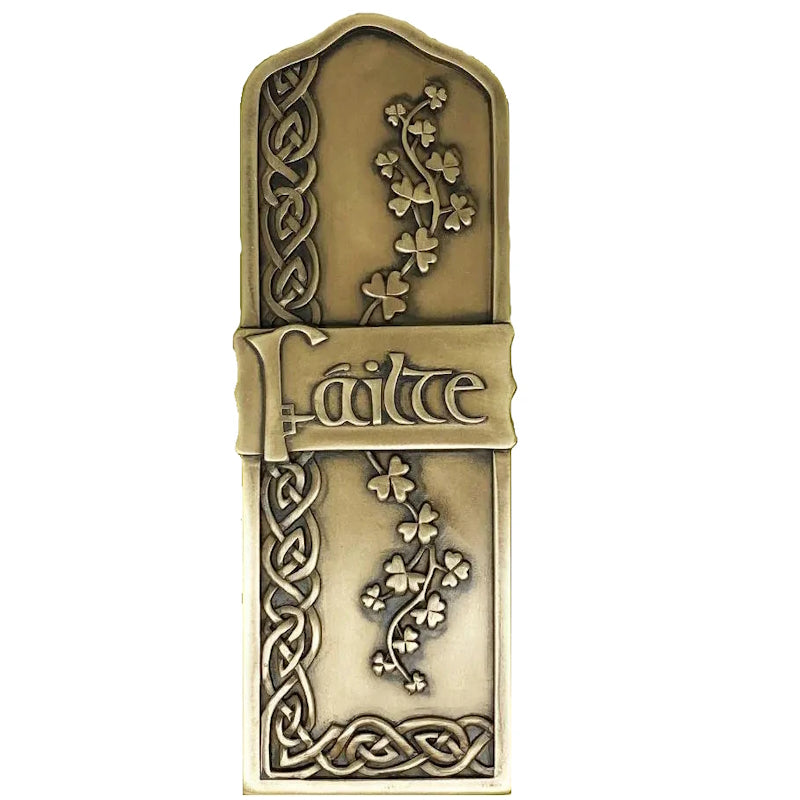 Failte Bronze Plated Wall Plaque