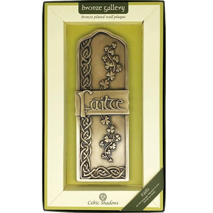 Failte Bronze Plated Wall Plaque