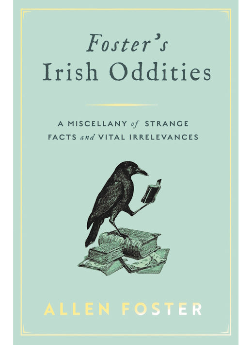 Book cover with a crow reading a small book atop stacked books