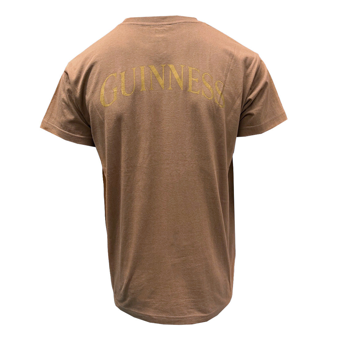 Unisex Brown Guinness Harp Patch T-Shirt