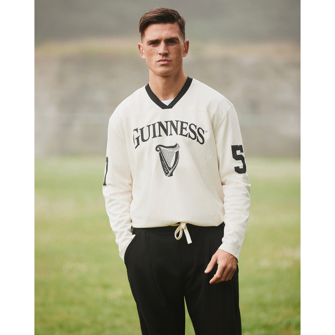 Unisex Guinness Harp Cream Mesh Sweatshirt