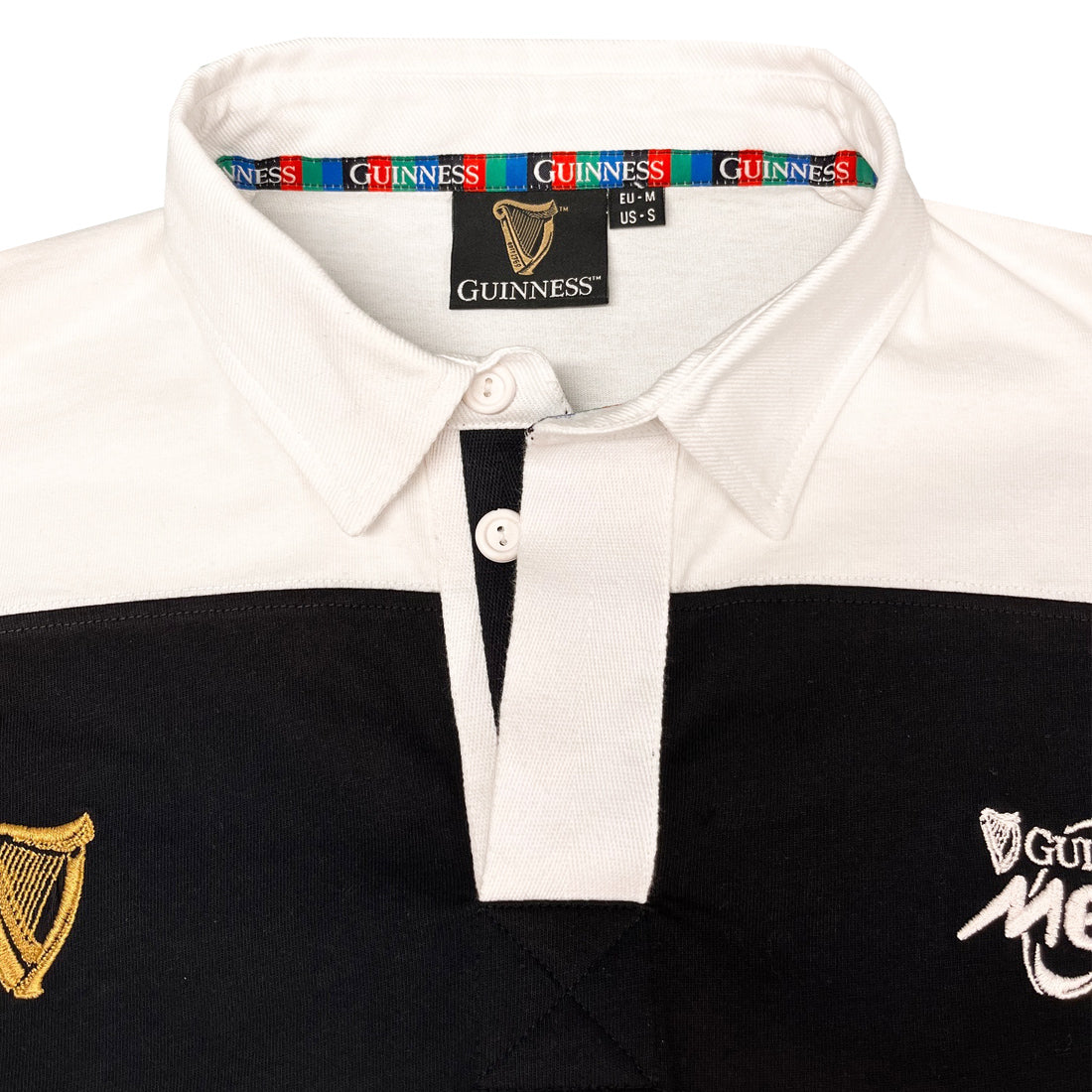 Guinness Black & White Six Nations Long Sleeve Rugby Top