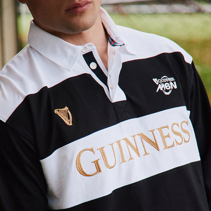 Guinness Black & White Six Nations Long Sleeve Rugby Top