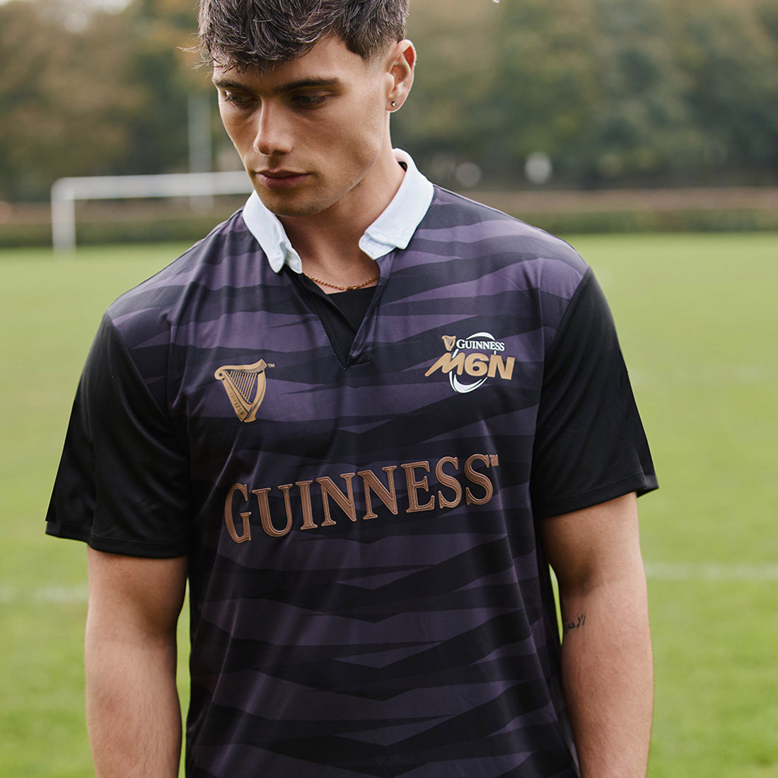 Guinness Black & Grey Six Nations Performance Rugby Top