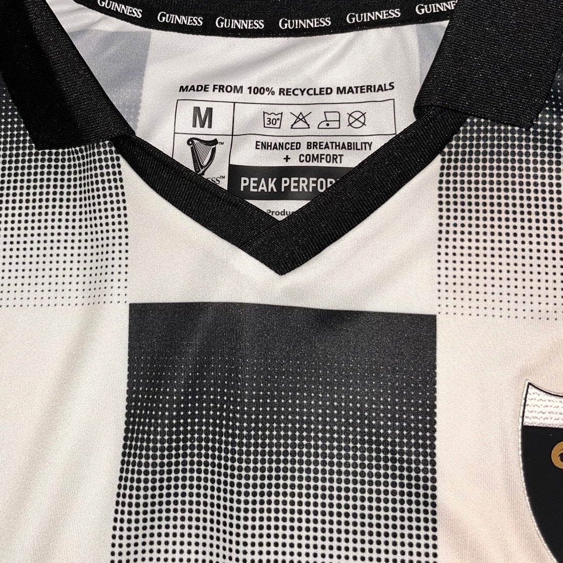 Guinness Cream and Black Check Performance Top