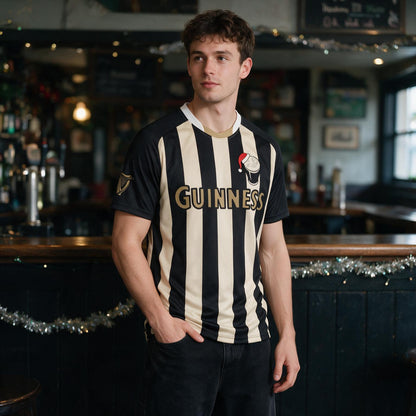 Guinness Christmas Pint Black & Cream Performance Jersey