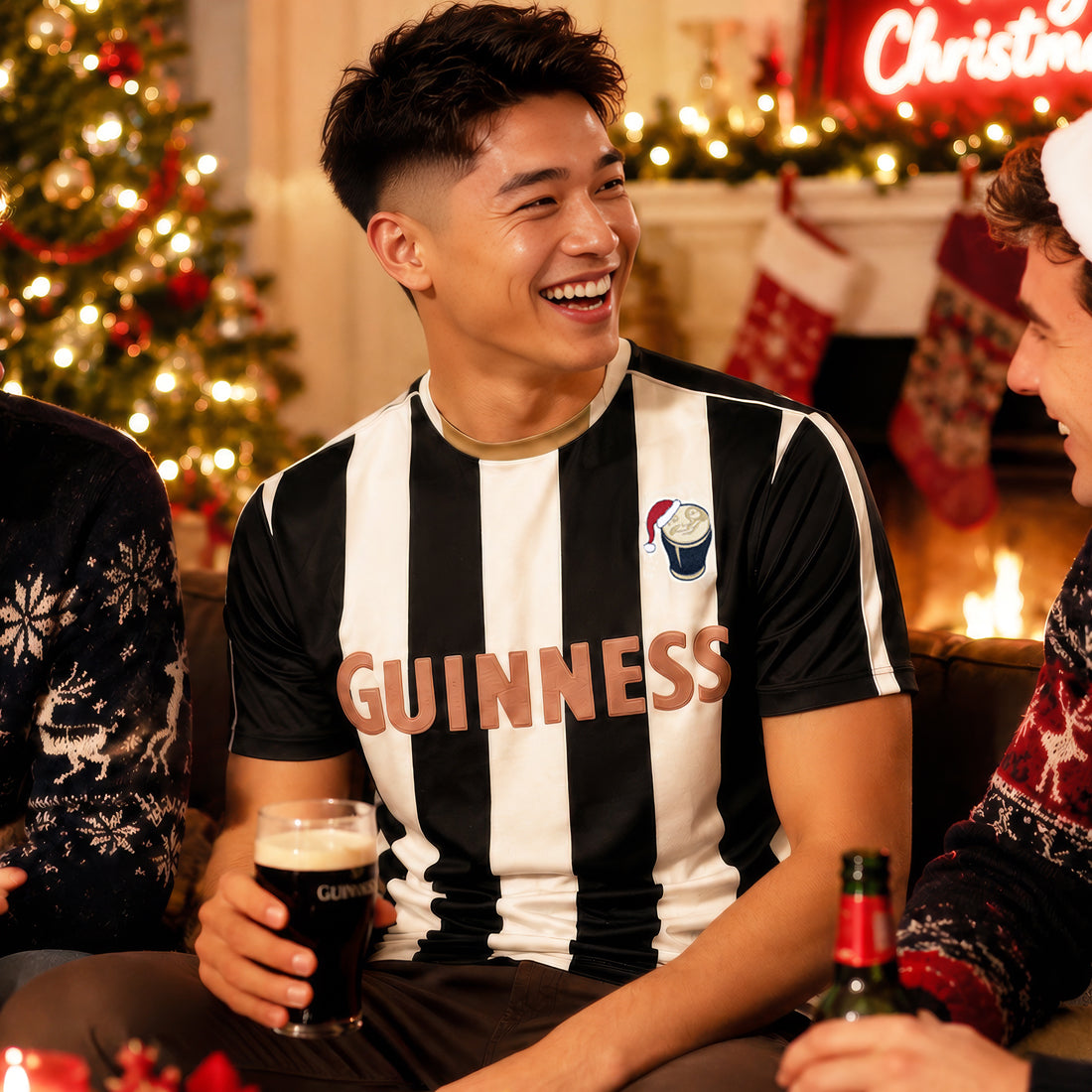 Guinness Christmas Pint Black & Cream Performance Jersey