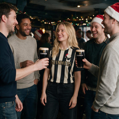 Guinness Christmas Pint Black & Cream Performance Jersey