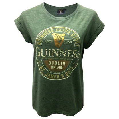 Ladies Guinness Official Merchandise Green T-Shirt