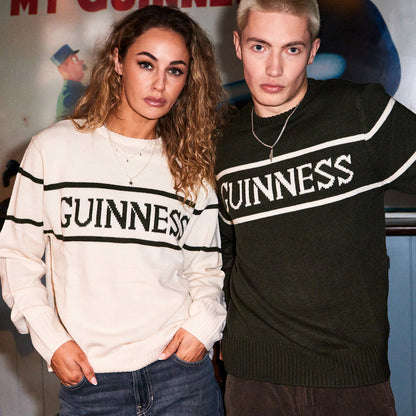 Guinness Mens Green & Cream Knit Jumper