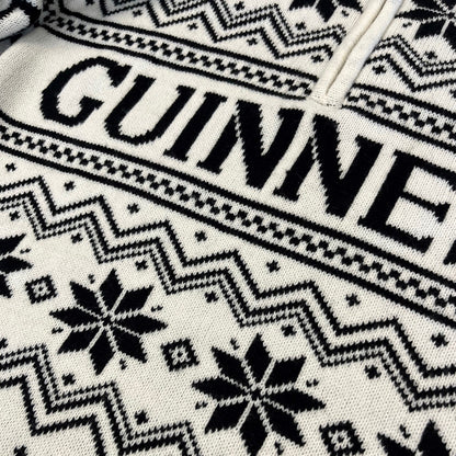Guinness 1/4 Zip Festive Cream Christmas Sweater