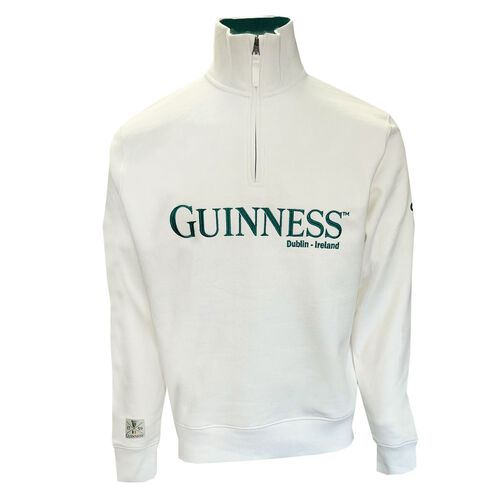 Men's Guinness Quarter Zip Fleece Cream