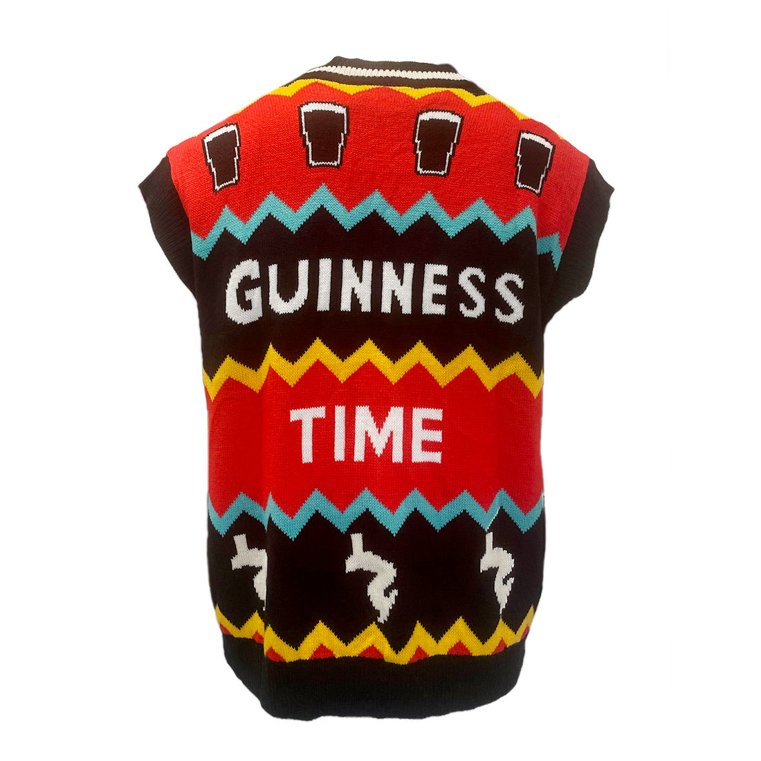 Unisex Red Guinness Time Knitted Vest