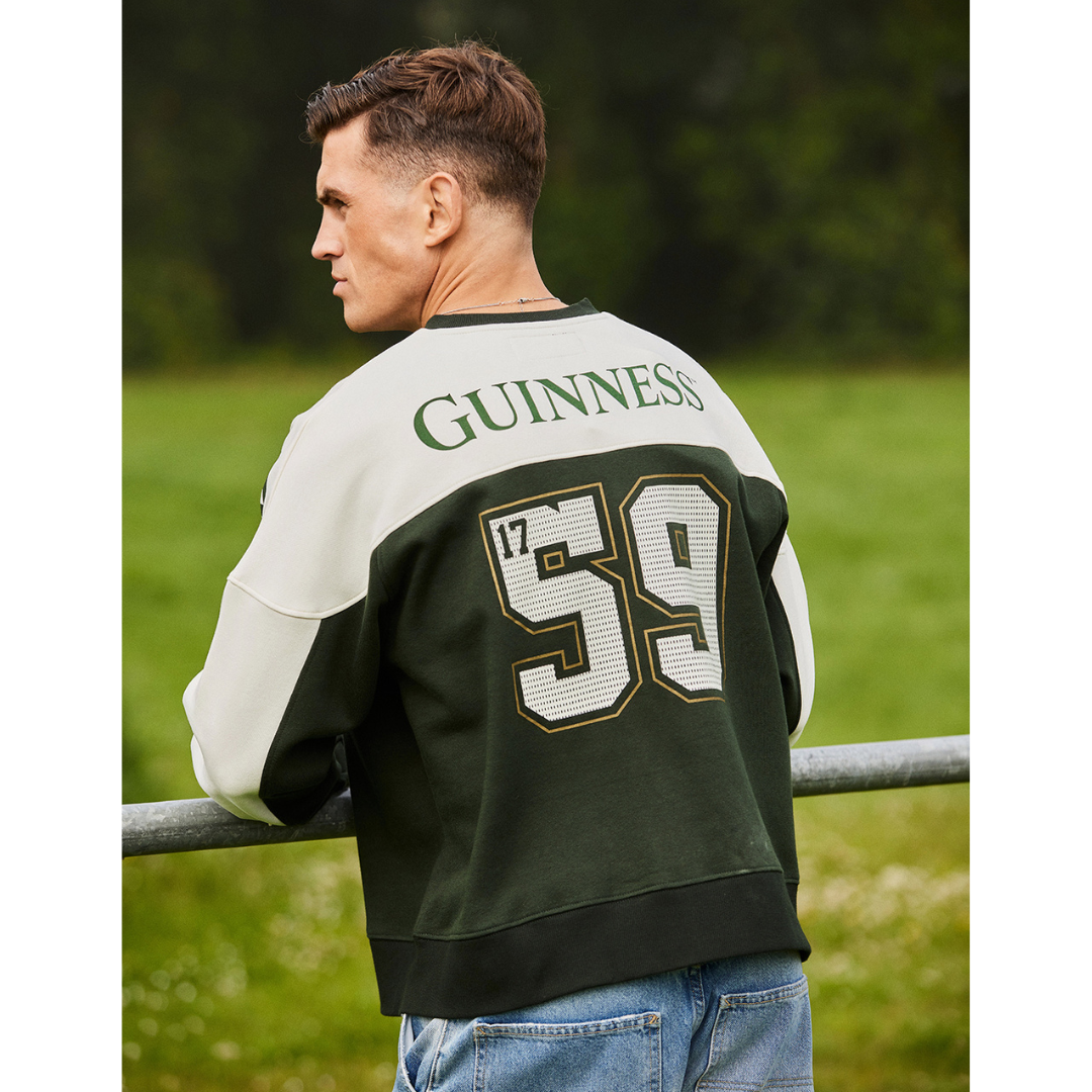Unisex  Guinness American Football Bottle Green Sweatshirt 