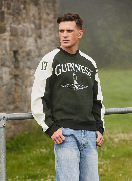 Unisex  Guinness American Football Bottle Green Sweatshirt