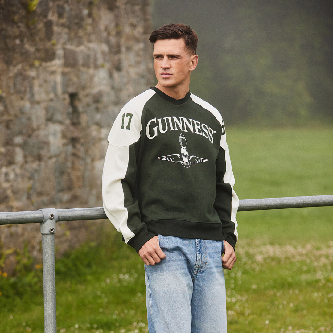 Unisex  Guinness American Football Bottle Green Sweatshirt