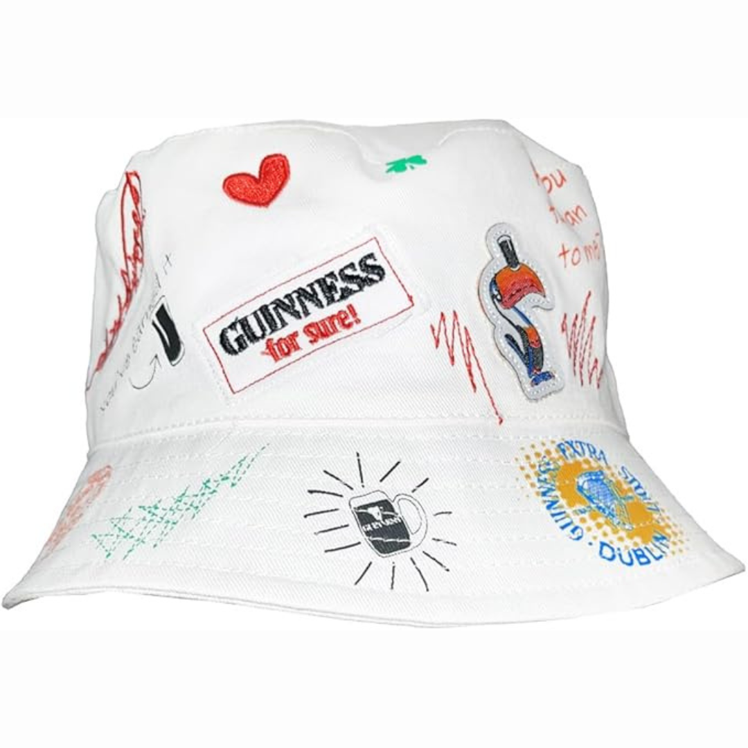 Guinness Doodles White Bucket Hat