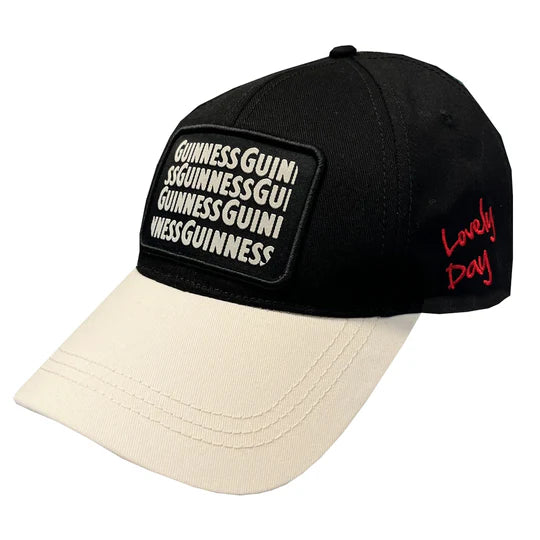 Guinness Black & Cream Woven Badge Baseball Cap