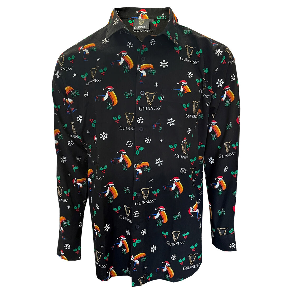 Guinness Flying Toucan Black Christmas Shirt
