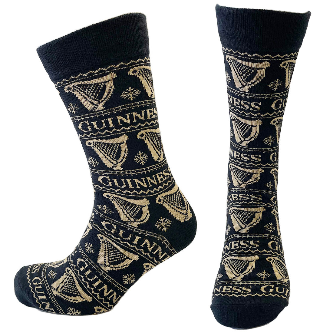 Guinness Harp Black & Gold Socks