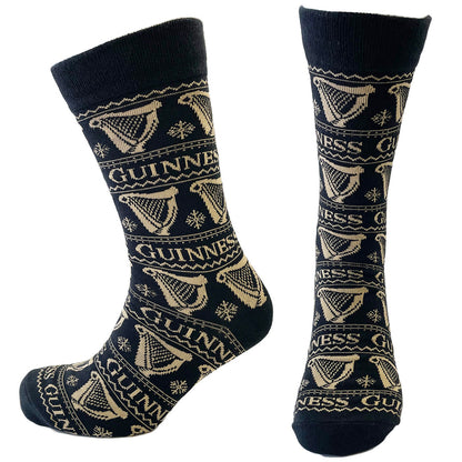 Guinness Harp Black & Gold Socks