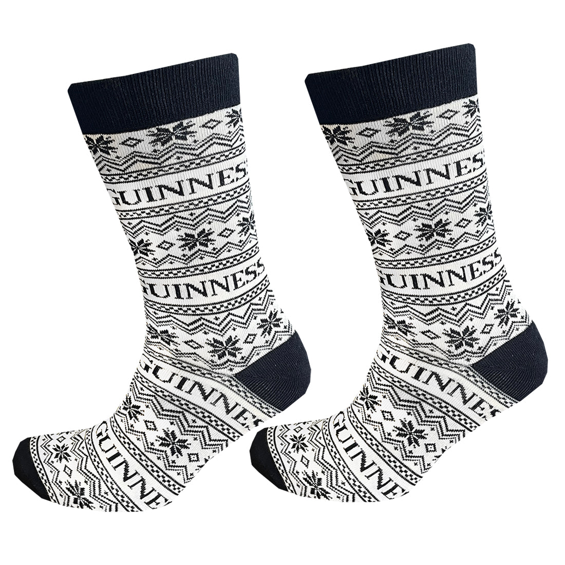Guinness Jacquard Cream & Black Socks