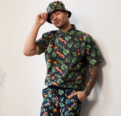 Guinness Toucan Hawaiian Print Bucket Hat