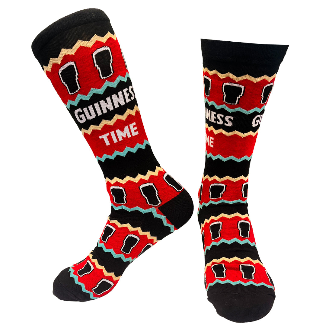 Unisex Red Guinness Time Day Socks 